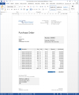 <p>Resulting generated Word document for the current purchase order, saved in its Attachments.</p>