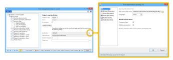 <p>A new Docentric template for an existing SSRS Report (Design) is created and designed using the report data source. Preparation of report data sources is done through the new print destination called “Generate DS”. In case of a report handled by Print Management framework e.g. Purchase Order, we need to (temporarily) switch its Original Destination to "Generate DS".</p>
