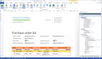 <p>Docentric AX Template Designer is actually MS Word with a special Add-In whereas ordinary Word documents act as report and document templates. Here we can see Docentric AX Add-In ribbon tab and the Data Source pane showing the template data source schema. Each report data source contains three sections: main report data, report parameters and additional general data.</p>