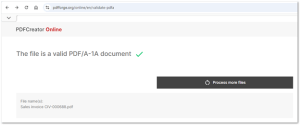 Verifying PDF/A-1A conformance level