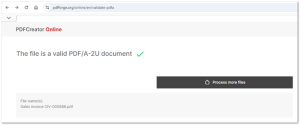 Verifying PDF/A-2U conformance level