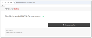 Verifying PDF/A-3A conformance level