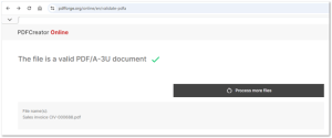 Verifying PDF/A-3U conformance level
